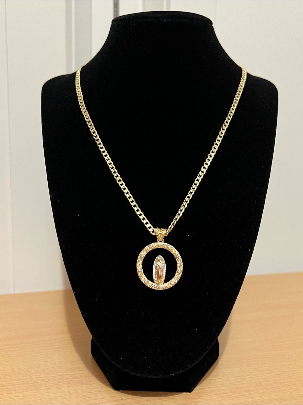 Gold-Tone Crystal Circle Pendant Necklace - Women's Jewelry